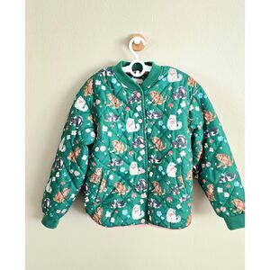 VGUC Mini Boden Printed Bomber Jacket, Sz 9/10